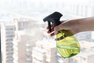 Clean Windows with a spray can of freshener