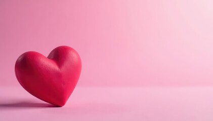 Fototapeta premium Tiny pixelated heart, pastel pink theme, smooth background, happy, kawaii, illustration