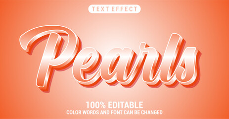 Editable Pearl text style effect