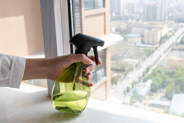 Clean Windows with a spray can of freshener