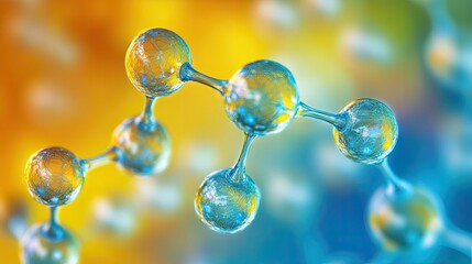 A digital molecular network forming against a bright medical-themed gradient, symbolizing innovation in science.