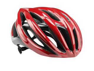 Isolated Shiny Red Sports Helmet