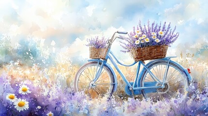 Fototapeta premium Hand-Painted Bicycle Decor