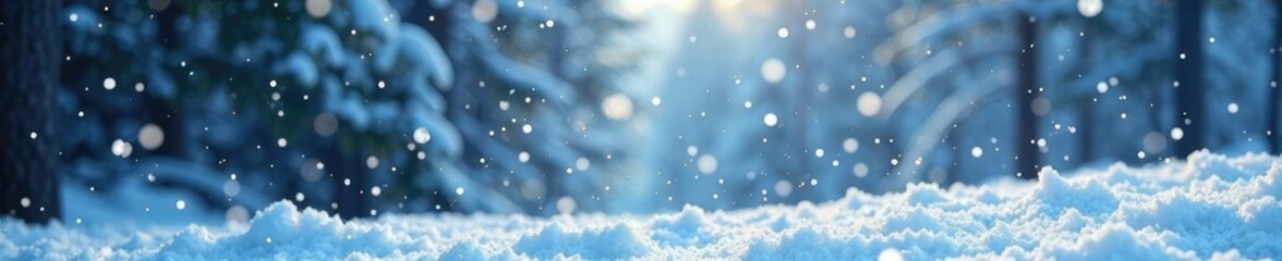 Snowflakes dance and swirl in the air amidst falling snow, frosty, snow, peaceful