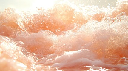 Fototapeta premium Rising waves in a sunset ocean coastal serenity nature photography tranquil environment close-up view water concept