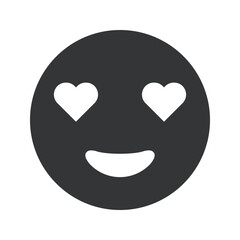 Grin Heart Icon. Love and relationship Icon.