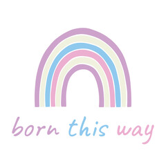 Colorful rainbow shape Intersex pride flag Happy pride day LGBTQIA community Pride Month Vector hand drawn doodle for posters, stickers, logo, cards