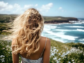 young woman on the beach
