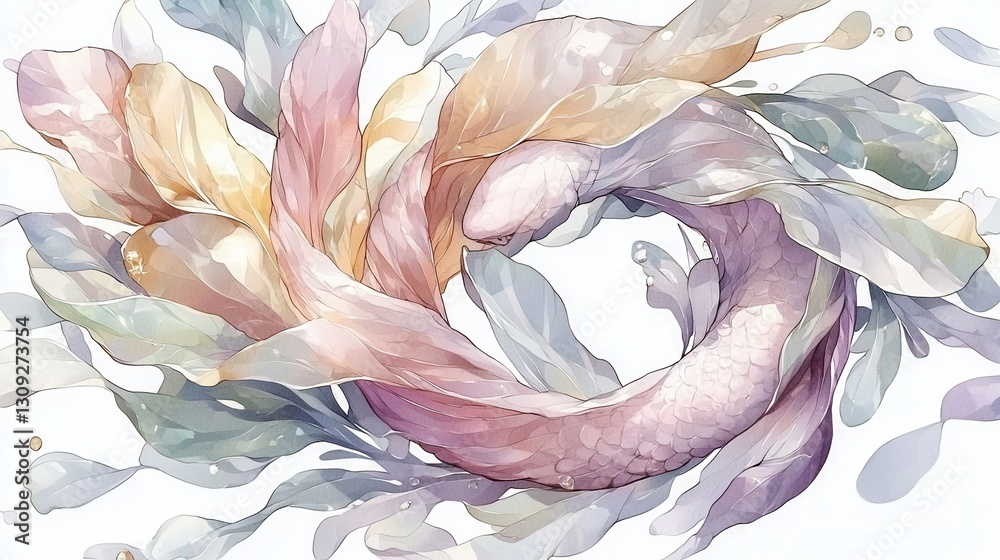 Poster an abstract and dynamic texture composed of swirling undulating patterns that create a mesmerizing e