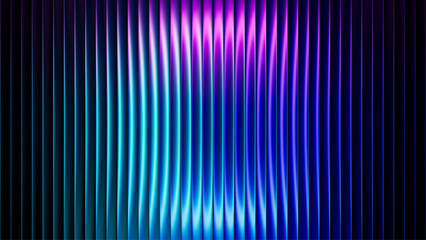 Vibrant circular gradient pattern with ribbed fractal glass texture effect blending blue purple colors. Futuristic background with fluorescent wave effect perfect for creative digital designs. Vector © 3d_kot