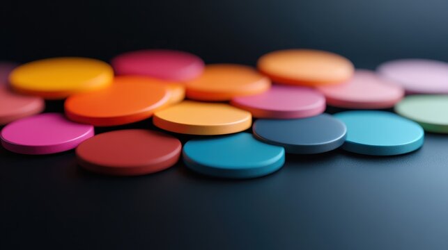 A vibrant collection of abstract shapes forms an artistic composition, creating a playful atmosphere that inspires creativity and imagination.