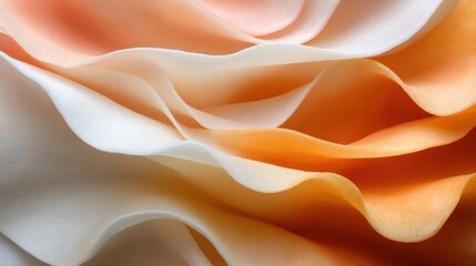 Obraz premium An artistic close-up of softly layered fabric in shades of whispers, creating an abstract representation of fluidity and grace, inviting a sense of tranquility and beauty.