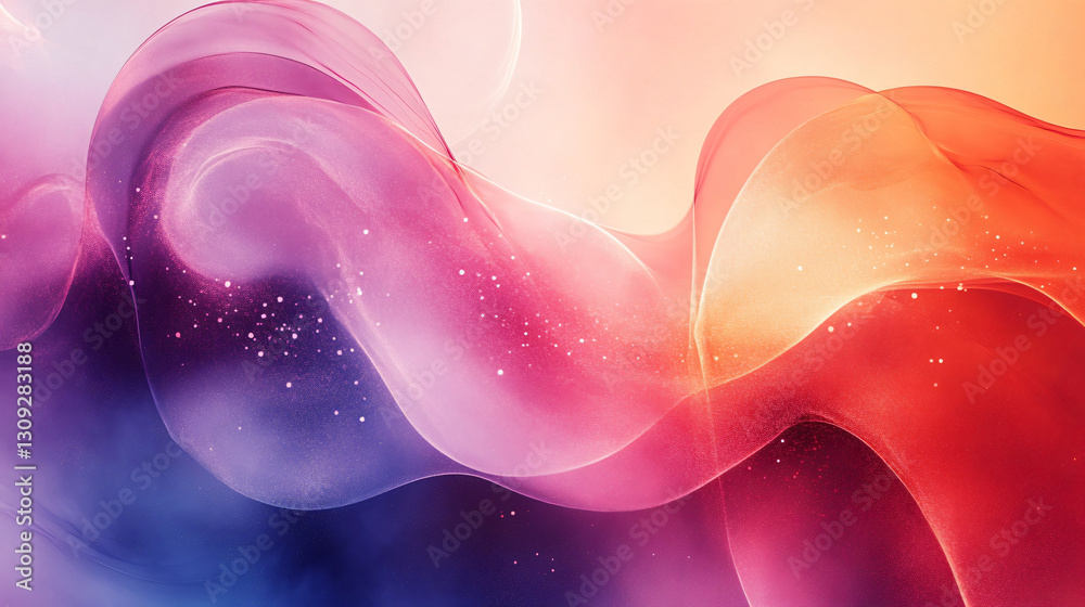 Aufkleber Vibrant colorful abstract background with dynamic shapes and patterns creating an eye-catching visual experience