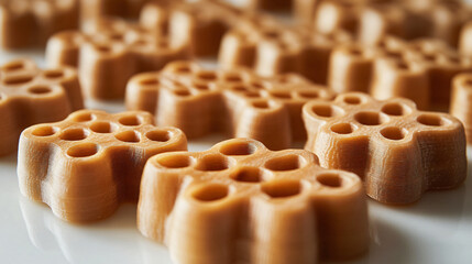 An exquisite bunch of chocolates displayed elegantly to highlight innovative 3d-printed dog treats with high-tech plating