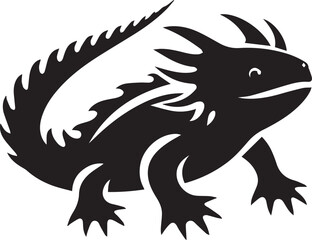Obraz premium axolotl clip art vector, axolotl silhouette vector, axolotl vector illustration, axolotl logo vector, axolotl vector icon, axolotl silhouette vector isolated on white background full body
