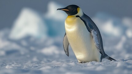 Obraz premium Emperor Penguin on Antarctic Ice