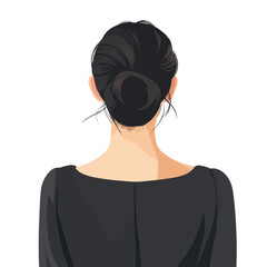 Professional Back View of a Woman Isolated Cutout Single Object