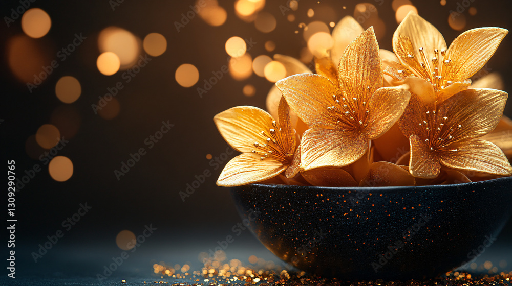 Poster beautiful bowl of fresh flowers gracefully arranged on a table creating an inviting and aesthetic di