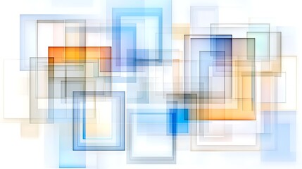 Fototapeta premium Abstract Background with Overlapping Translucent Squares in Pastel Colors