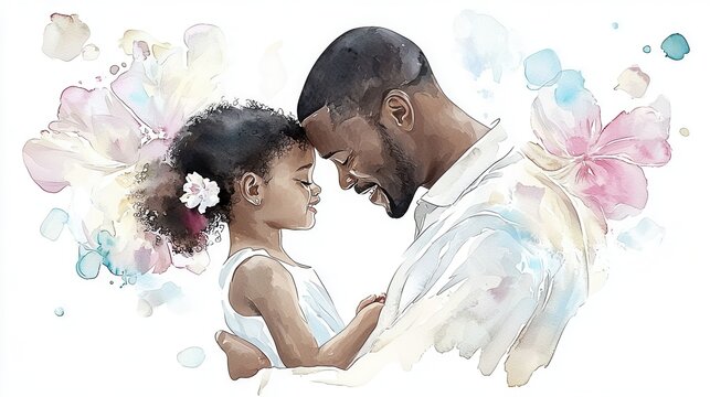 Captivating watercolor painting showcasing a tender intimate embrace between a loving couple  The soft ethereal brushstrokes and delicate color palette evoke a sense of warmth affection