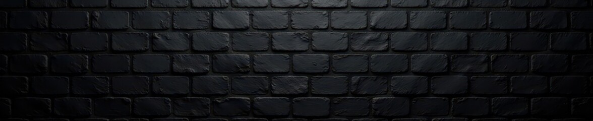 Obraz premium Seamless black brick wall texture, dark backdrop , texture, vintage