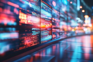 Dynamic Code Wall - Futuristic Technology Display