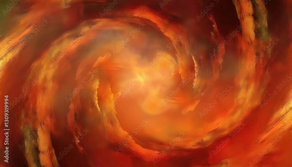 Poster surreal fiery vortex with swirling nebula-like textures and glowing cosmic storm, perfect for sci-fi