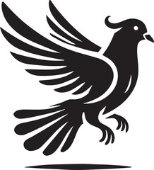 Obraz premium black dove bird clip art vector, dove bird silhouette vector, dove bird vector illustration, dove bird logo vector, dove bird vector icon, dove bird silhouette vector isolated on white background full