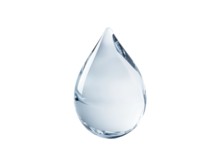 Isolated Clear Water Drop