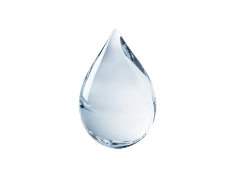Isolated Clear Water Drop
