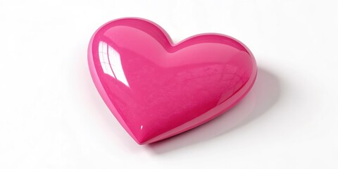 Obraz premium Pink 3D Heart Clipart, Valentine's Day Heart, Love Heart, Gradient Heart, 3D Heart Illustration, Tilt-Shift Heart Image