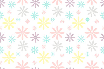 Wallpaper with flowers warm calm colors, luxury flowers of nature, hand drawn flowers design, outline for fabric, print, cover, banner and invitation, vector illustration.