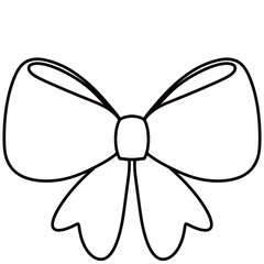 Outline Easter bunny and decoration for Easter 