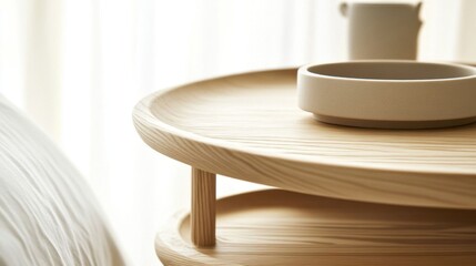 Elegant Japanese bedside table.