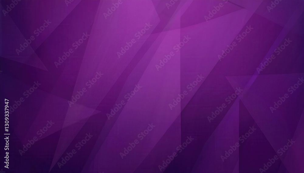 Poster geometric abstract purple background with layered translucent angular shapes, modern digital texture for design and branding


