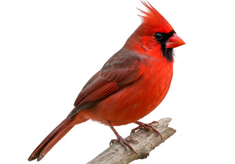 Close-up of a vibrant Northern Cardinal perched on a branch.