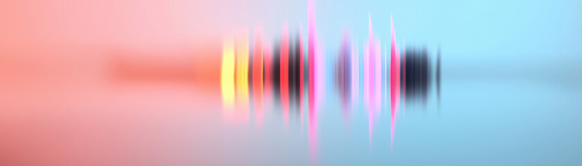 Colorful soundwave with soft light reflections and gradient background
