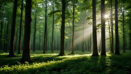 Obraz premium morning in the forest