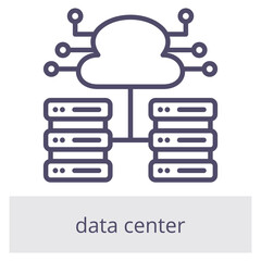 Data Center Icon Element For Design Graphic