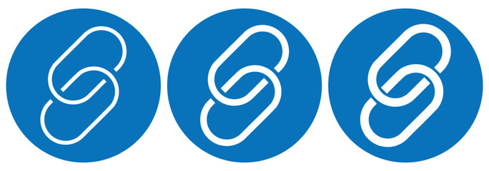 Obraz premium Link icon Isolated on white background. External link symbol icon vector. Connection, hyperlinks, and attachment concepts. Chain solid icon. Hyperlink chain symbol. Vector illustrator.