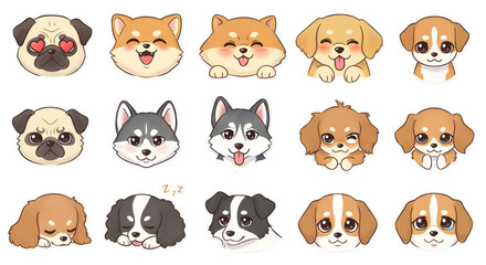 Cute Dog Stickers Collection for Design & Merchandise