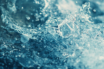 Obraz premium Vertical Water background blue.