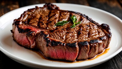 A juicy grilled beef steak ready to savor