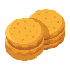 illustration-of-biscuits-isolated-on-white-backgro.eps