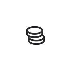 Coin icon logo flat vector design