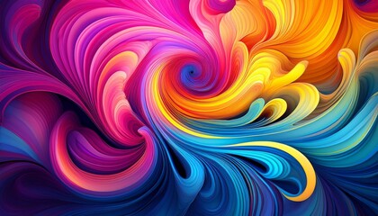 Psychedelic Swirl Gradient. Hypnotic neon pink, yellow & blue (or green) swirl.  Vibrant, trippy texture.  Bold, energetic background.

