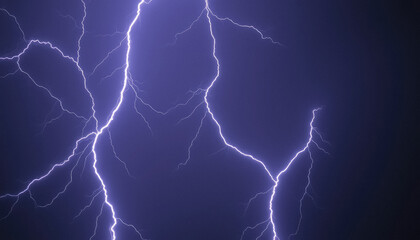 streaks of electricity illuminate dark sky Electrical storm and powerful atmospheric display