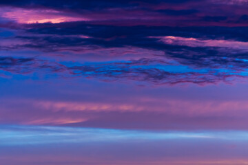 Dark blue purple sky etude at sunset