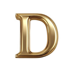 Obraz premium a gold letter D with a shiny metallic finish.