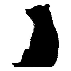 Fototapeta premium Bear Silhouettes in Wildlife Art: A Symbol of Strength & Nature 